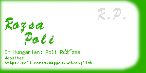 rozsa poli business card